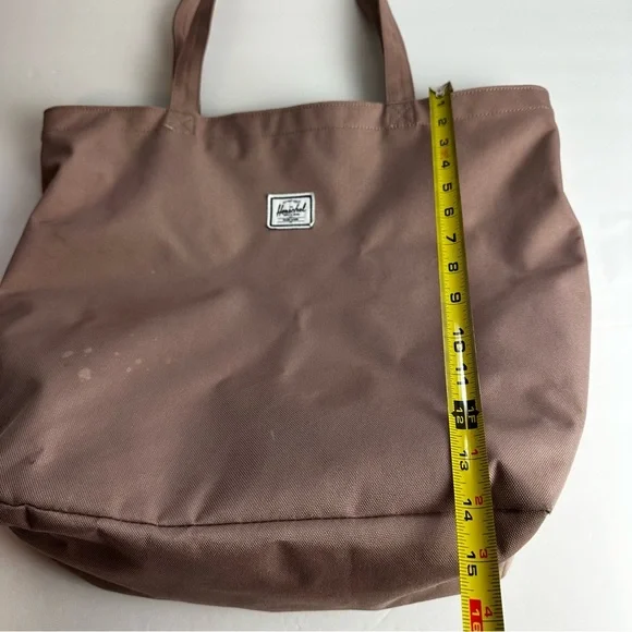 Herschel Supply Co Tote Bag Mica Ash Rose Zip Top Satchel Carry On Pockets - Picture 6 of 13